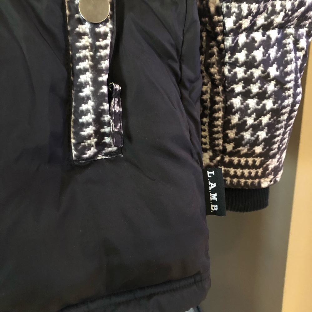 Lamb Burton Warm winter coat L EUC Super Duper Rare Houndstooth - Picture 2 of 5
